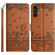 Samsung Galaxy S25 5G Cat Embossing Pattern Leather Phone Case with Lanyard - Brown Samsung Galaxy S25 5G Cat Embossing Pattern Leather Phone Case with Lanyard - Brown
