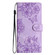 Samsung Galaxy S25 5G Cherry Blossom Butterfly Skin Feel Embossed PU Phone Case - Purple