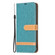 Samsung Galaxy S25 5G Color Block Denim Texture Leather Phone Case - Green Samsung Galaxy S25 5G Color Block Denim Texture Leather Phone Case - Green