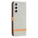 Samsung Galaxy S25 5G Color Block Denim Texture Leather Phone Case - Grey Samsung Galaxy S25 5G Color Block Denim Texture Leather Phone Case - Grey