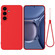 Samsung Galaxy S25 5G Color Liquid Silicone Phone Case - Red