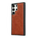 Samsung Galaxy S25 5G Cowhide Texture Back Cover Phone Case - Brown