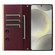 Samsung Galaxy S25 5G Crossbody Rhombic Sucker Leather Phone Case - Claret