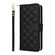 Samsung Galaxy S25 5G Crossbody Rhombic Zipper Tower Buckle Leather Phone Case with Lanyard - Black