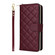 Samsung Galaxy S25 5G Crossbody Rhombic Zipper Tower Buckle Leather Phone Case with Lanyard - Wine Red