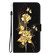 Samsung Galaxy S25 5G Crystal Texture Colored Drawing Leather Phone Case - Gold Butterfly Rose