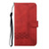 Samsung Galaxy S25 5G Cubic Skin Feel Flip Leather Phone Case - Red
