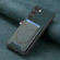 Samsung Galaxy S25 5G Denim Texture Leather Skin Phone Case with Card Slot - Green
