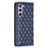 Samsung Galaxy S25 5G Diamond Lattice Magnetic Leather Flip Phone Case - Blue