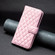 Samsung Galaxy S25 5G Diamond Lattice Wallet Flip Leather Phone Case - Pink