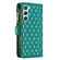 Samsung Galaxy S25 5G Diamond Lattice Zipper Wallet Leather Flip Phone Case - Green