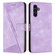 Samsung Galaxy S25 5G Dream Triangle Leather Phone Case with Long Lanyard - Purple