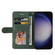 Samsung Galaxy S25 5G Dual-color Splicing Flip Leather Phone Case - Green