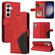 Samsung Galaxy S25 5G Dual-color Splicing Flip Leather Phone Case - Red