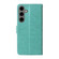 Samsung Galaxy S25 5G Embossed Butterfly Flowers Leather Phone Case - Green