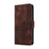 Samsung Galaxy S25 5G Embossed Rhombus Starry Leather Phone Case - Brown