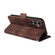 Samsung Galaxy S25 5G Embossed Rhombus Starry Leather Phone Case - Brown