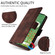 Samsung Galaxy S25 5G Embossed Rhombus Starry Leather Phone Case - Brown