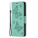 Samsung Galaxy S25 5G Embossing Two Butterflies Pattern Leather Phone Case - Green