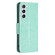 Samsung Galaxy S25 5G Embossing Two Butterflies Pattern Leather Phone Case - Green