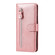 Samsung Galaxy S25 5G Fashion Calf Texture Zipper Leather Phone Case - Rose Gold