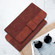 Samsung Galaxy S25 5G Geometric Embossed Leather Phone Case - Brown