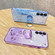 Samsung Galaxy S25 5G Gradient Glitter Immortal Flower Ring All-inclusive Phone Case - Blue