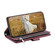 Samsung Galaxy S25 5G Grid Texture Zipper Leather Phone Case with Lanyard - Wine Red