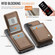 Samsung Galaxy S25 5G JEEHOOD J06 British Style RFID MagSafe Card Bag PU Phone Case - Brown