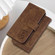 Samsung Galaxy S25 5G Little Tiger Embossed Leather Phone Case - Brown
