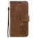 Samsung Galaxy S25 5G Little Tiger Embossed Leather Phone Case - Brown