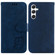 Samsung Galaxy S25 5G Little Tiger Embossed Leather Phone Case - Dark Blue