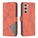 Samsung Galaxy S25 5G Magnetic Buckle Rhombus Texture Leather Phone Case - Brown