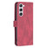 Samsung Galaxy S25 5G Magnetic Buckle Rhombus Texture Leather Phone Case - Red