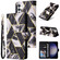 Samsung Galaxy S25 5G Marble Bronzing Stitching Leather Phone Case - Black