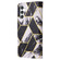 Samsung Galaxy S25 5G Marble Bronzing Stitching Leather Phone Case - Black