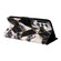 Samsung Galaxy S25 5G Marble Bronzing Stitching Leather Phone Case - Black