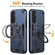 Samsung Galaxy S25 5G Metal Ring 360 Degree Rotating Holder PC Hybrid TPU Phone Case - Navy Blue