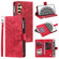 Samsung Galaxy S25 5G Multi-Card Totem Zipper Leather Phone Case - Red