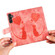 Samsung Galaxy S25 5G Pen Heart Cat Embossed Leather Phone Case - Orange
