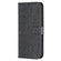 Samsung Galaxy S25 5G Plaid Embossed Leather Phone Case - Black