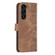 Samsung Galaxy S25 5G Plaid Embossed Leather Phone Case - Brown