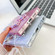 Samsung Galaxy S25 5G Plating Glitter Lens Film Texture Butterfly Holder Wristband Phone Case - Purple Feather Yarn