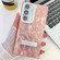 Samsung Galaxy S25 5G Plating Glitter Texture Fold Holder TPU Phone Case with Lens Film - Pink Wrinkles