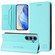 Samsung Galaxy S25 5G RC01 Dual-Folded Magnetic Suction RFID Leather Phone Case - Mint Green