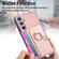 Samsung Galaxy S25 5G Retro Cross Leather Ring Side Insert Card Bag MagSafe Phone Case - Pink Samsung Galaxy S25 5G Retro Cross Leather Ring Side Insert Card Bag MagSafe Phone Case - Pink