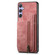 Samsung Galaxy S25 5G Retro Leather Zipper Wallet Back Phone Case - Pink