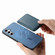 Samsung Galaxy S25 5G Retro Magsafe Card Bag PU Back Cover Phone Case - Blue