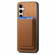 Samsung Galaxy S25 5G Retro Magsafe Card Bag PU Back Cover Phone Case - Brown