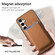 Samsung Galaxy S25 5G Retro Magsafe Card Bag PU Back Cover Phone Case - Brown